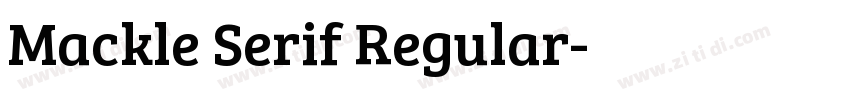 Mackle Serif Regular字体转换